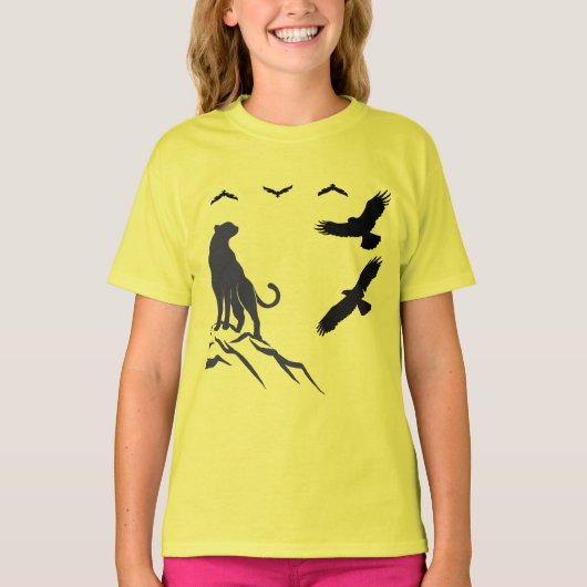 Mesmeriserend: Mountain Majestic Leopard T-shirt (Voorkant)