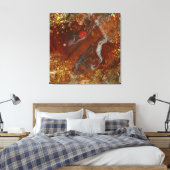 Mesmeriserende Abstracte donkerrode gouden composi Canvas Afdruk (Insitu (Slaapkamer))