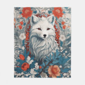 Mesmeriserende Arctic Fox Wildlife Fleece Deken (Voorkant)