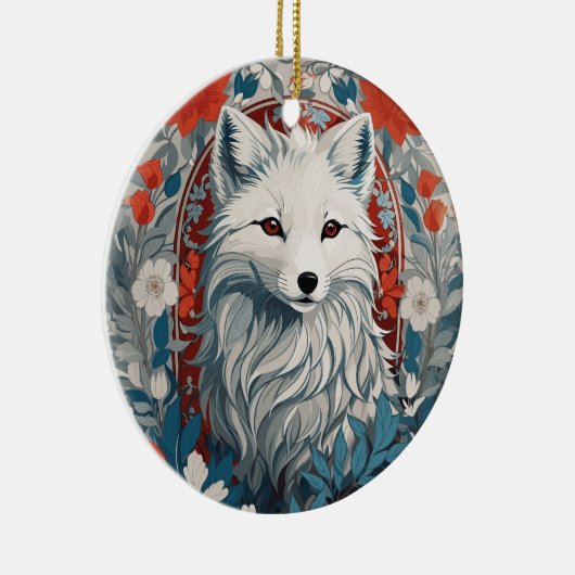 Mesmeriserende Arctic Fox Wildlife Keramisch Ornament (Rechts)