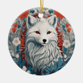 Mesmeriserende Arctic Fox Wildlife Keramisch Ornament (Voorkant)