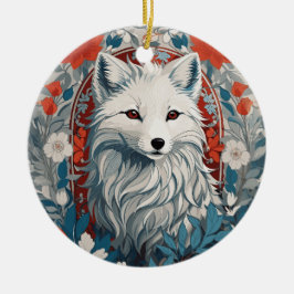Mesmeriserende Arctic Fox Wildlife Keramisch Ornament