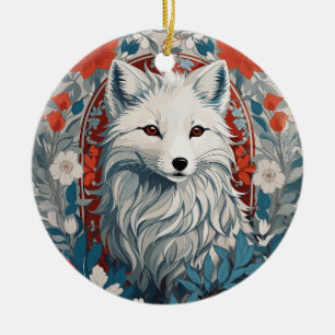 Mesmeriserende Arctic Fox Wildlife Keramisch Ornament