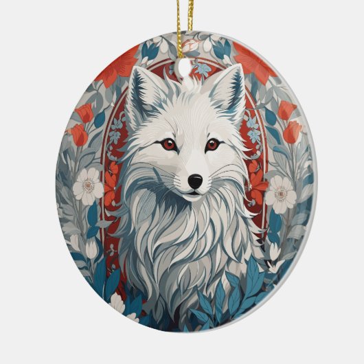 Mesmeriserende Arctic Fox Wildlife Keramisch Ornament (Links)