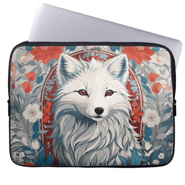 Mesmeriserende Arctic Fox Wildlife Laptop Sleeve (Voorkant)