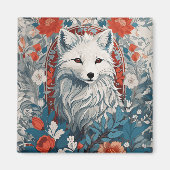 Mesmeriserende Arctic Fox Wildlife Magneet (Voorkant)