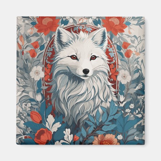 Mesmeriserende Arctic Fox Wildlife Magneet (Voorkant)