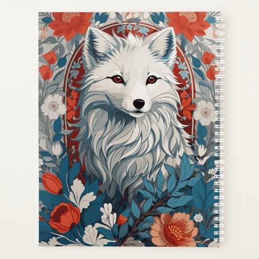 Mesmeriserende Arctic Fox Wildlife Planner (Achterkant)