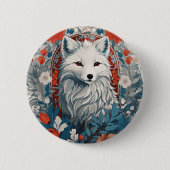 Mesmeriserende Arctic Fox Wildlife Ronde Button 5,7 Cm (Voorkant)
