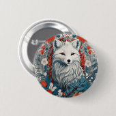 Mesmeriserende Arctic Fox Wildlife Ronde Button 5,7 Cm (Voorkant /achterkant)