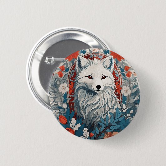 Mesmeriserende Arctic Fox Wildlife Ronde Button 5,7 Cm (Voorkant /achterkant)