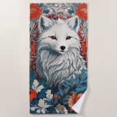 Mesmeriserende Arctic Fox Wildlife Strandlaken (Voorkant)