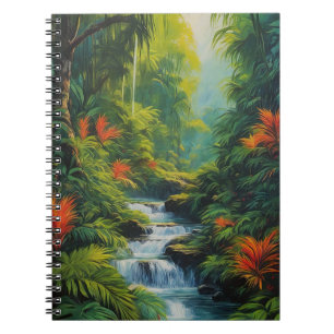 Mesmeriserende cascade van een wilde stroom notitieboek