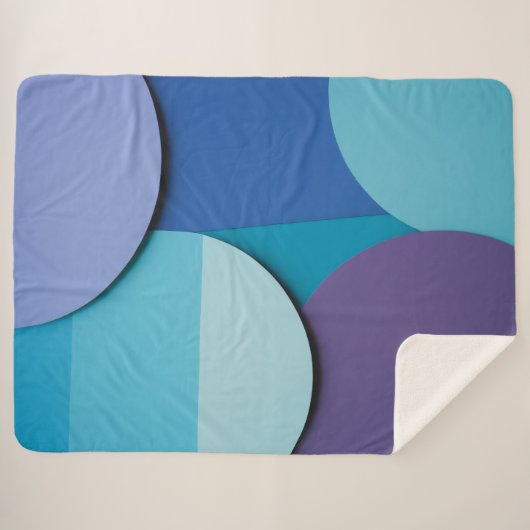 Mesmeriserende cirkels sherpa deken (Voorkant (horizontaal))