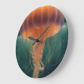 Mesmeriserende elegantie: kwal-geïnspireerd wandho grote klok (Hoek)