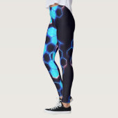 Mesmeriserende Holografische Cyberpunk Hexagon Teg Leggings (Links)