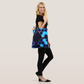 Mesmeriserende Holografische Cyberpunk Hexagon Teg Tote Bag (Op model)