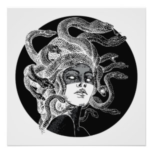 Mesmeriserende Medusa Kunst Foto Afdruk