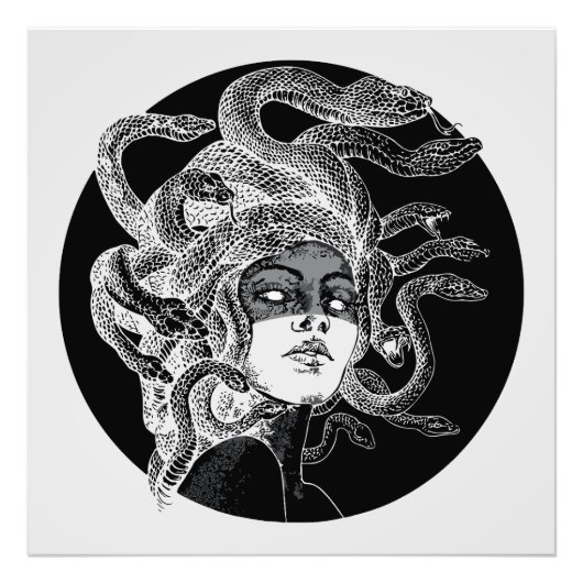 Mesmeriserende Medusa Kunst Foto Afdruk (Voorkant)
