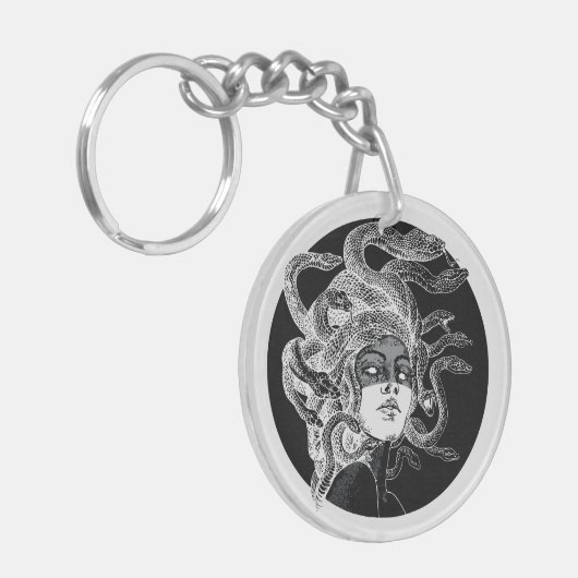 Mesmeriserende Medusa Kunst Sleutelhanger (Voorkant Links)