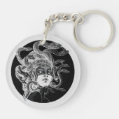 Mesmeriserende Medusa Kunst Sleutelhanger (Achterkant)