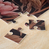 Mesmeriserende tijgerroze bloemen legpuzzel (Zijkant)
