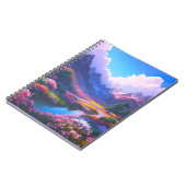 Mesmeriserende vallei versierd met kleurrijke bloe notitieboek (Linkerzijde)
