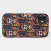 Mesmeriserende Vrouw in Sugar Skull Make-up: Vier Case-Mate iPhone Case (Achterkant (horizontaal))