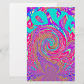 Mesmeriserende Whirlpool Liefde Cyan Tekst kunst G Briefpapier (Voorkant / Achterkant)