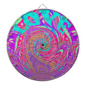 Mesmeriserende Whirlpool Liefde Cyan Tekst kunst G Dartbord (Voorkant)