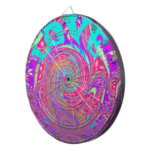 Mesmeriserende Whirlpool Liefde Cyan Tekst kunst G Dartbord (Voorkant Rechts)