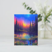 Mesmeriserende zonsondergang en kleuren in de Sere Briefkaart (Staand voorkant)