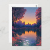 Mesmeriserende zonsondergang over het charmante me briefkaart (Voorkant / Achterkant)