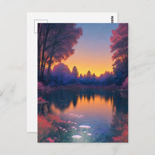 Mesmeriserende zonsondergang over het charmante me briefkaart (Voorkant / Achterkant)