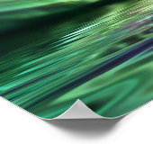 Mesmerizing Aurora Reflectie - Fjord Water Detail Poster (Hoek)