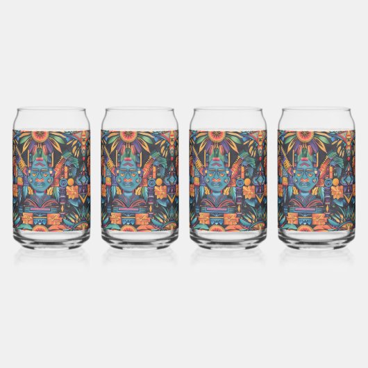 Mesmerizing Blue "Epochal symmetrie" kan glas inst (Voorkant)