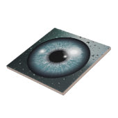 Mesmerizing Blue Eye met waterdruppels Tegeltje (Zijkant)