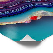 Mesmerizing Geode Art - Levendige kleurlagen Perfect Poster (Hoek)