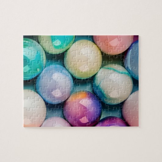 Mesmerizing Glazen Kogels in kalmerende pasta-kleu Legpuzzel (Horizontaal)