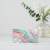 Mesmerizing Glitter Opal Achtergrond Visitekaartje (Staand voorkant)