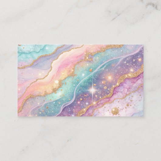 Mesmerizing Glitter Opal Achtergrond Visitekaartje (Achterkant)