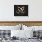 Mesmerizing Golden Eyes of a Spectacled Owl Canvas Afdruk (Insitu (Slaapkamer))