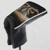 Mesmerizing Golden Eyes of a Spectacled Owl Golfheadcover (3/4 voorkant)