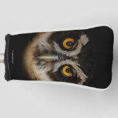 Mesmerizing Golden Eyes of a Spectacled Owl Golfheadcover (Voorkant)