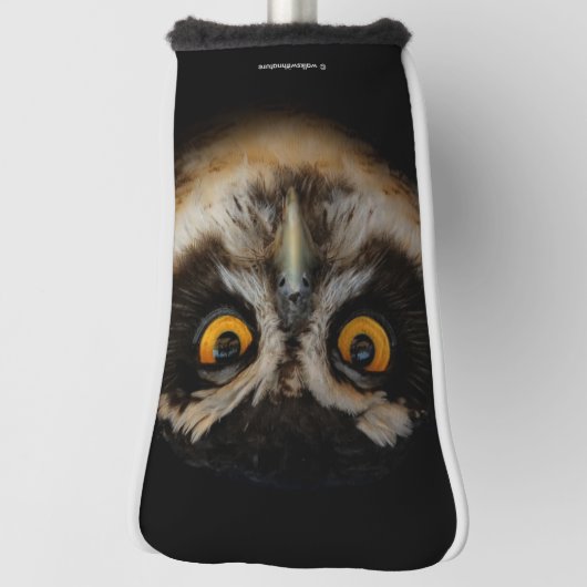 Mesmerizing Golden Eyes of a Spectacled Owl Golfheadcover (Draai 90)