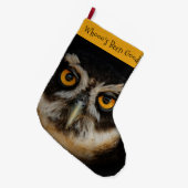 Mesmerizing Golden Eyes of a Spectacled Owl Grote Kerstsok (Voorkant (Hangend))