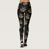 Mesmerizing Golden Eyes of a Spectacled Owl Leggings (Achterkant)