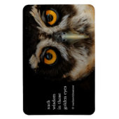 Mesmerizing Golden Eyes of a Spectacled Owl Magneet (Verticaal)