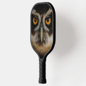 Mesmerizing Golden Eyes of a Spectacled Owl Pickleball Paddle (Links)