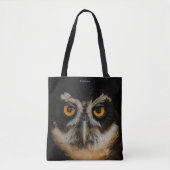 Mesmerizing Golden Eyes of a Spectacled Owl Tote Bag (Voorkant)